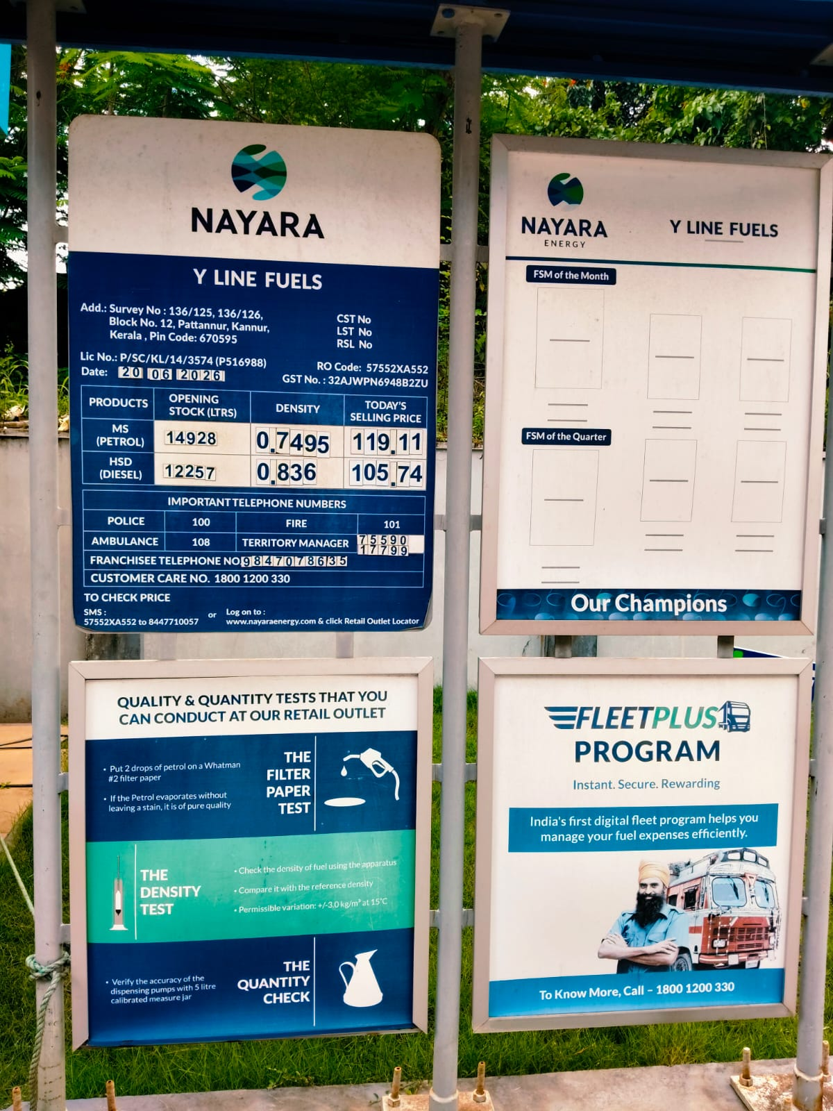 Nayara Y Line Fuels Board