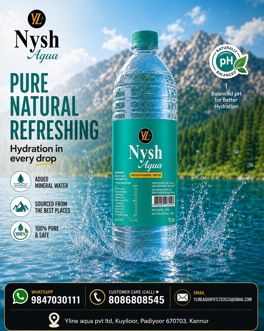 Nysh Aqua — Pure Natural Refreshing
