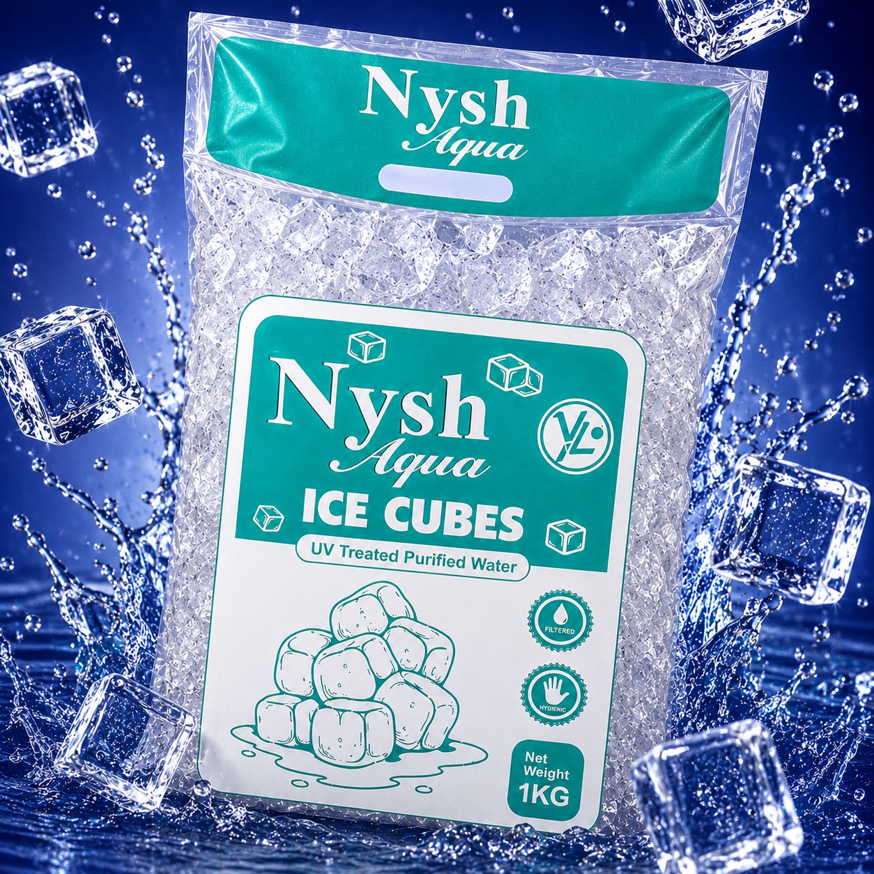 Nysh Aqua Ice Cubes